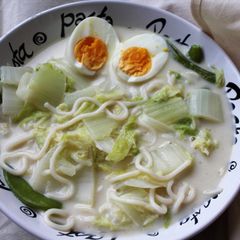 Coconut Soup with Sugar Snaps and Cabbage A picture of Coconut Soup with Sugar Snaps and Cabbage.