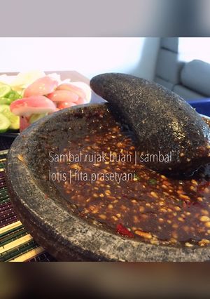 Foto resep Sambal rujak buah/sambal lotis maknyuss