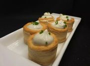 Una foto de canapés de navidad