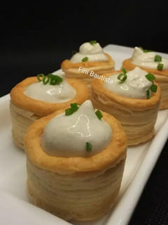 Una foto de Paté de berberechos en volovanes (canapés)
