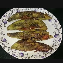 A picture of Bharwa karele.