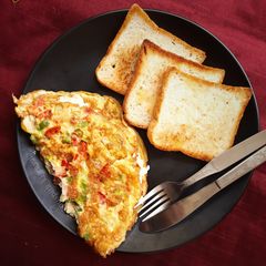Italian cheese and herbs omelette A picture of Italian cheese and herbs omelette.