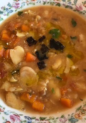 Una foto de Sopa de Habas con verduras