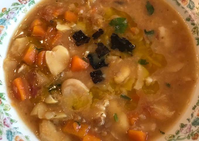 Sopa de Habas con verduras Receta de Mercedes Cossío- Cookpad