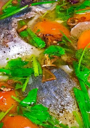 Hình của món Cá cam nấu ngót.