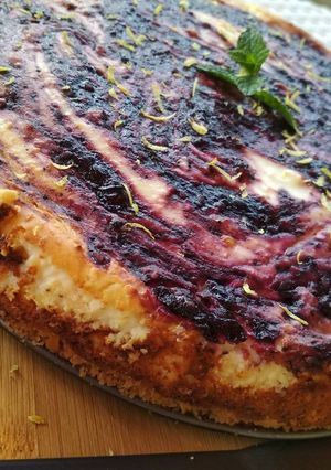 Áfonyás sajttorta recept fotója