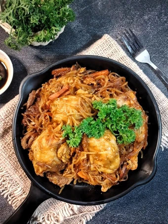 Langkah Mudah untuk Menyiapkan Resep  Pangsit Bihun Goreng ala Lek Gino yang Lezat Sekali, Bisa Manjain Lidah