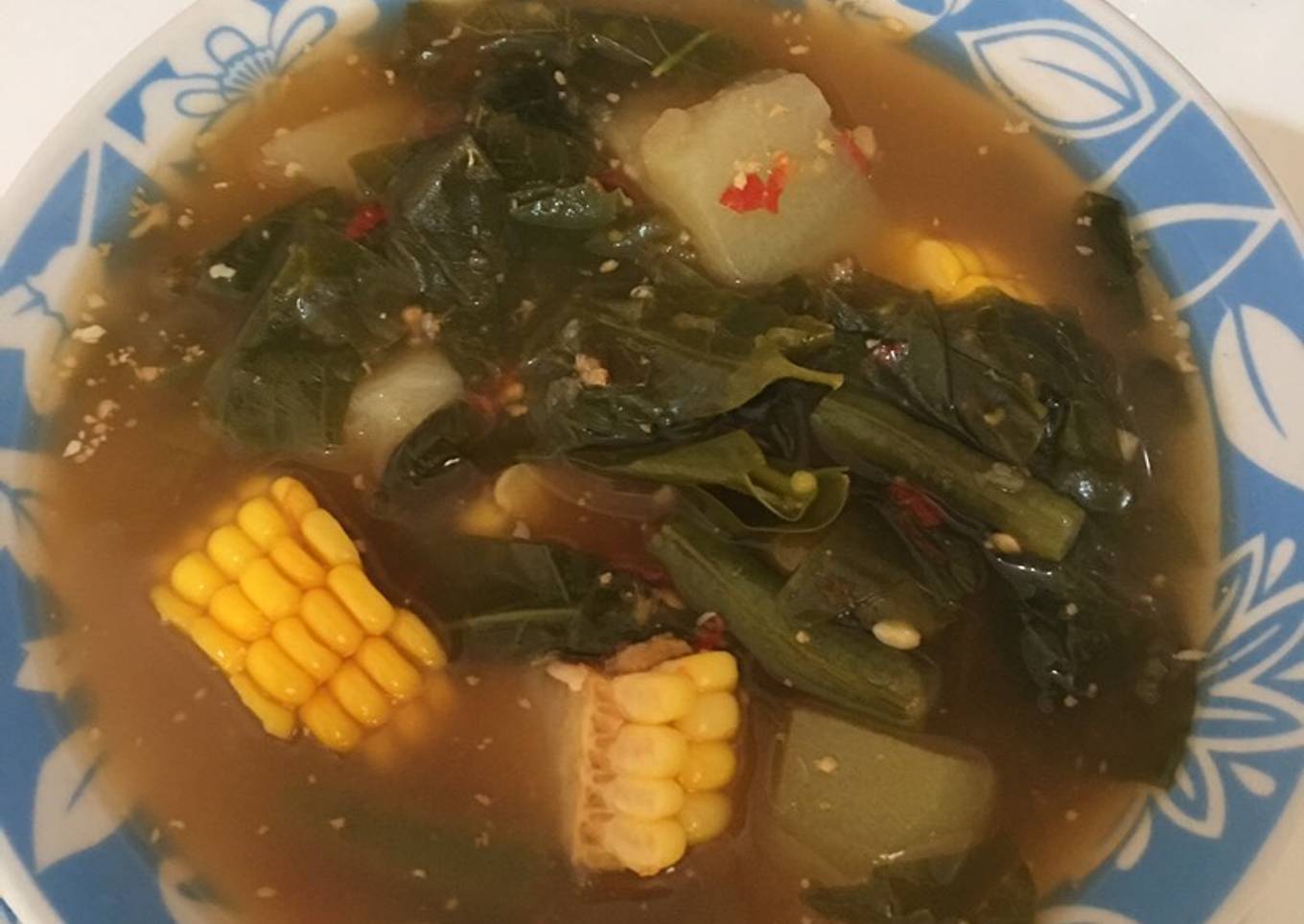 Sayur asam kuah pedas segaaar nampol ������