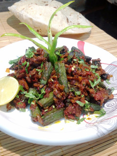 A picture of Bhindi masala desi style | How to make Bhindi masala desi style.