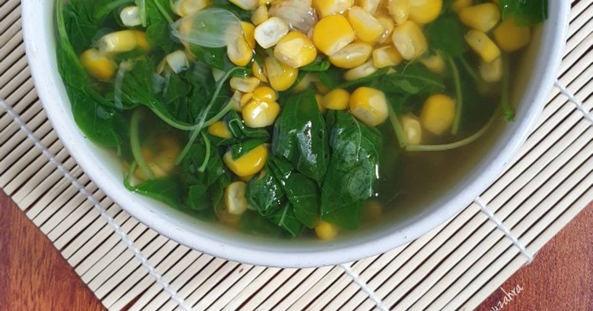 Resep Sayur Bening Bayam Jagung Oleh Vicky Ummu Zahra Cookpad