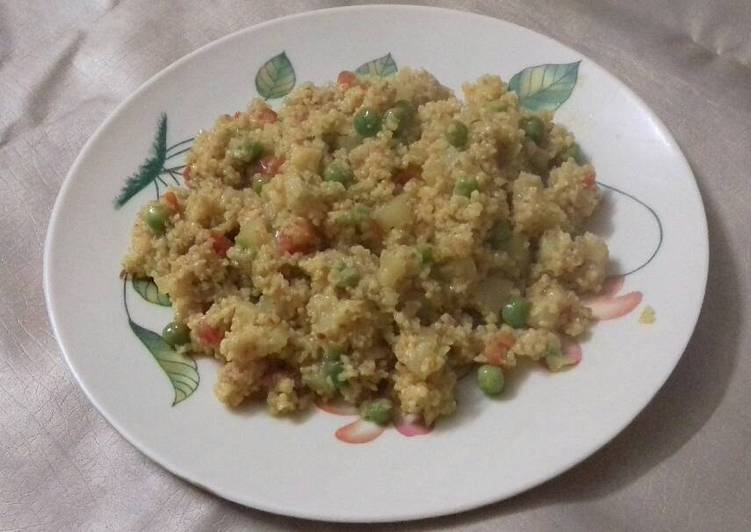 Recipe of Perfect Veg dalia pulao (simple and tasty)