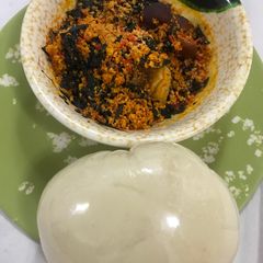 Egusi soup A picture of Egusi soup.