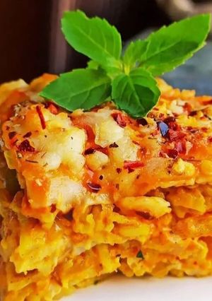 A picture of Cheesy Lasagne Mayonnaise Khichdi.