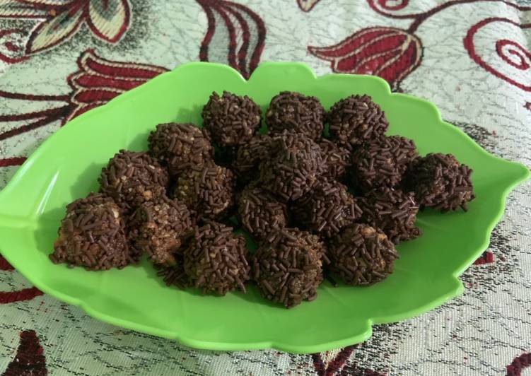 Bola bola coklat 👌mudah dibuat