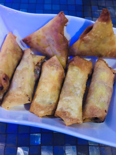 A picture of Spring chicken veg roll.