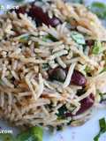 Beans and spinach rice
