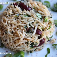 A picture of Beans and spinach rice.