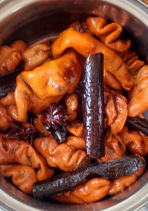 Hình của món Phá lấu thố linh.