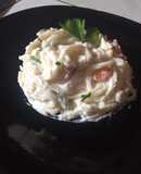 Spaghetti con camarones