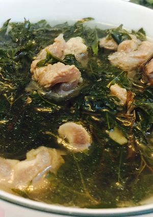 Hình của món Gân bò lá đinh lăng.