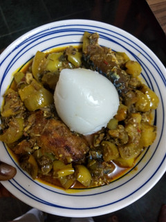 A picture of Garden egg soup with Agidi.