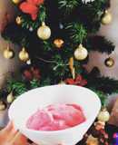 Helado casero de frutilla