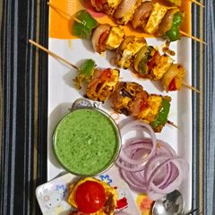 Smoky Paneer tikka A picture of Smoky Paneer tikka.