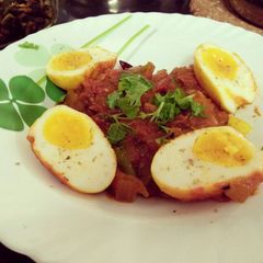 A picture of Egg dry masala.