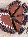 Crostata riso soffiato e crema vegana