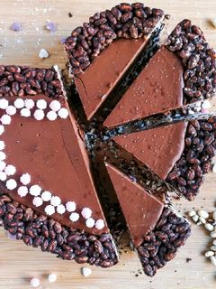 Foto di Crostata riso soffiato e crema vegana