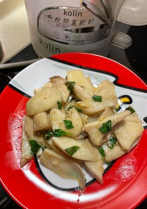 蒜味塔香杏鮑菇 的食譜成品照片