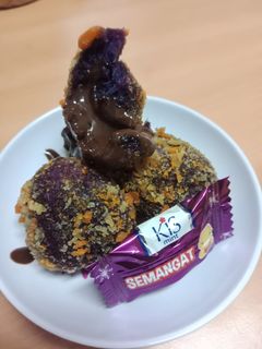 Foto resep Bola Ubi Ungu isi Coklat
