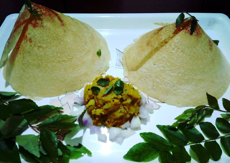 Cone dosa with masala