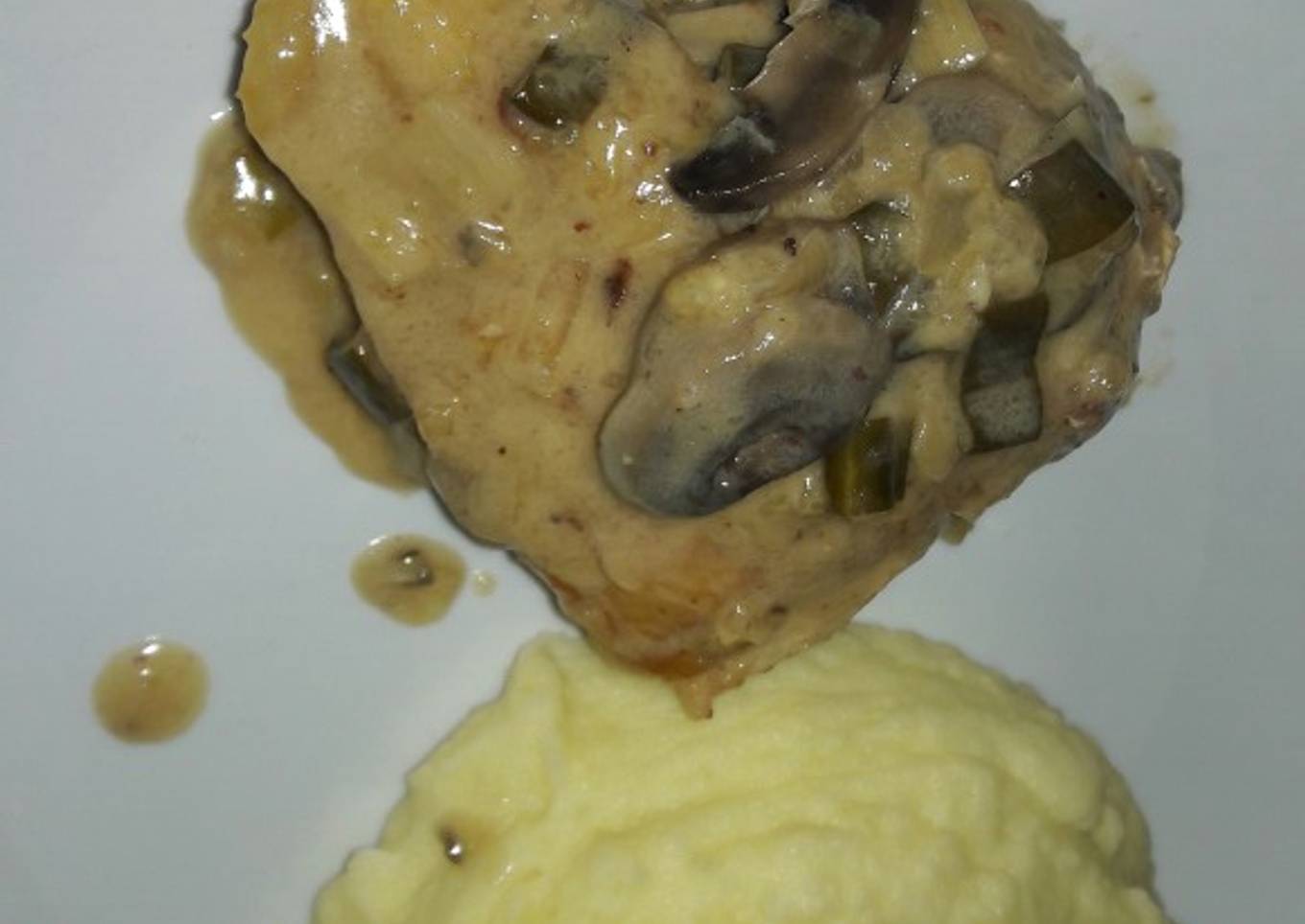 Pollo al champiñón 🍄♡
