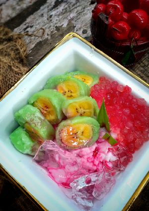 Foto resep Es pisang ijo