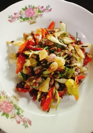 Foto resep Tumis tongkol asin lengkio super pedas