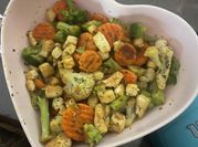 A picture of vegetable stir fry tofu