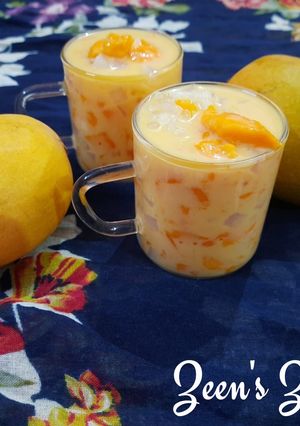 A picture of Alphonso Mango Bango with Nata de Coco.