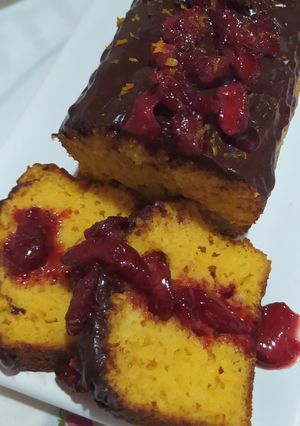 Una foto de Budín De Mandarina Cocido (Tips Para Quitar Lo Amargo)