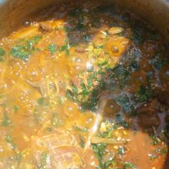A picture of Oha soup.