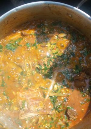 A picture of Oha soup.