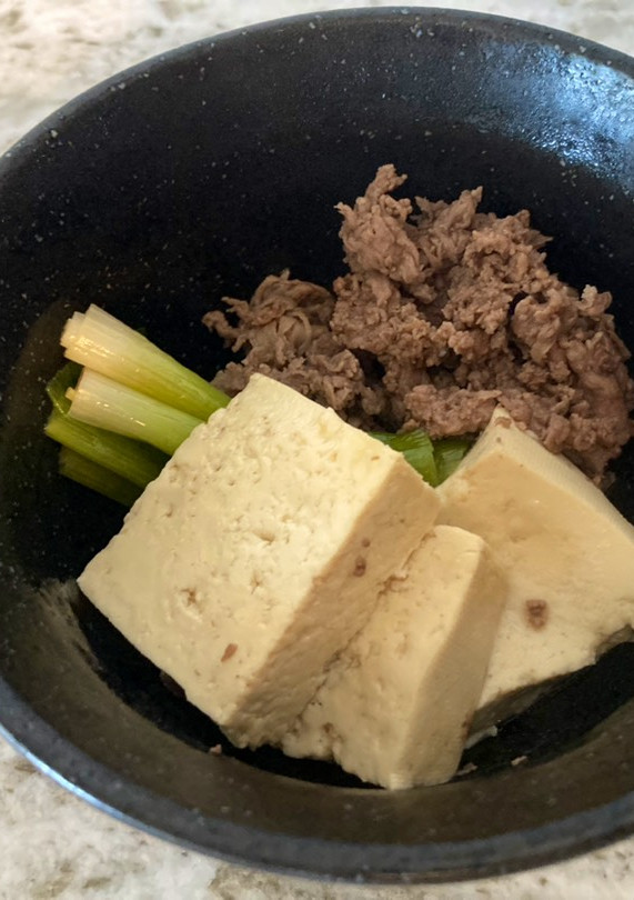 A picture of Beef with Tofu(No Mirin needed).