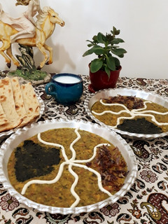عکسی از دستور آش شله قلمکار