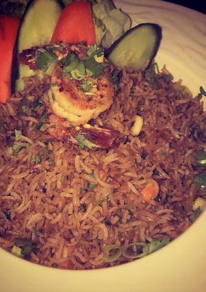 صورة لوصفة أرز صيني بالروبيان 🍤