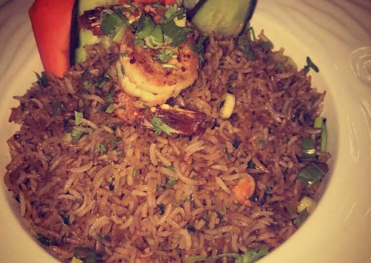 أرز صيني بالروبيان 🍤