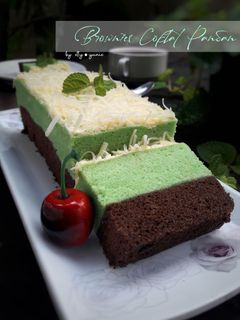 Foto resep Brownies Kukus Coklat Pandan