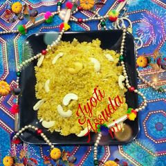 A picture of Bati churma rajasthani sweet dish.