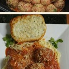 Slow Cooker Mozzarella Stuffed Meatballs A picture of Slow Cooker Mozzarella Stuffed Meatballs.