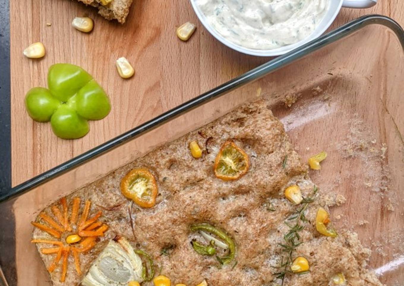 Whole wheat Focaccia bread