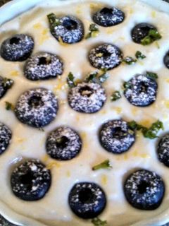 A picture of No bake Blueberry Lemon mascarpone Tart.